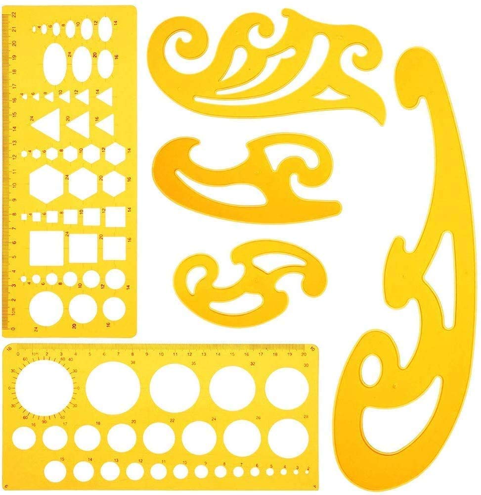 Buy QUCUMER 6 Pcs Architecture Drawing Templates, French Curve and