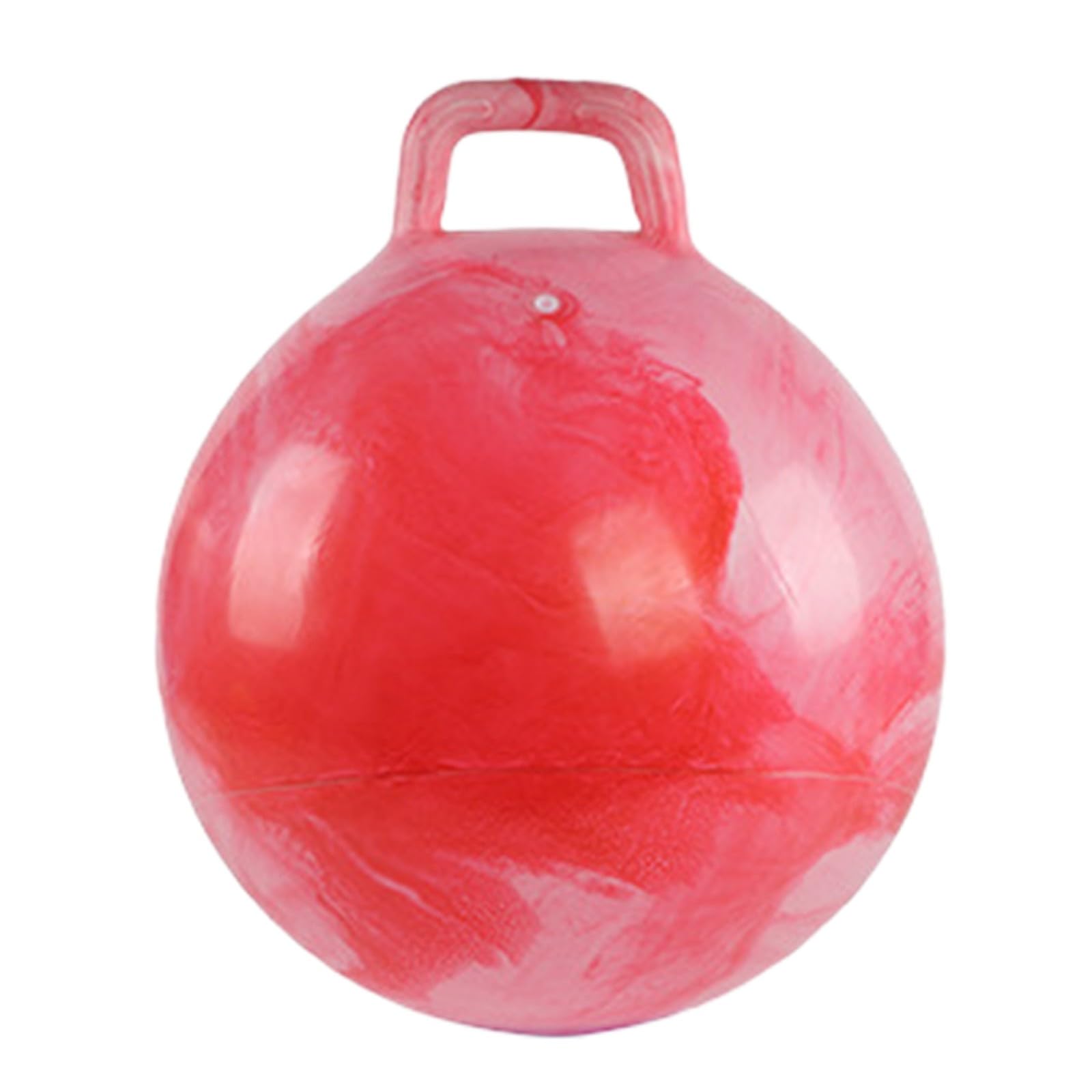 Space Hopper for Teens & Adults 16+, 18 Inch Hopper Ball with Handle Bouncy Hopper, Marble Pattern Inflatable Bouncy Ball for Indoor & Outdoor Fitness (Red)