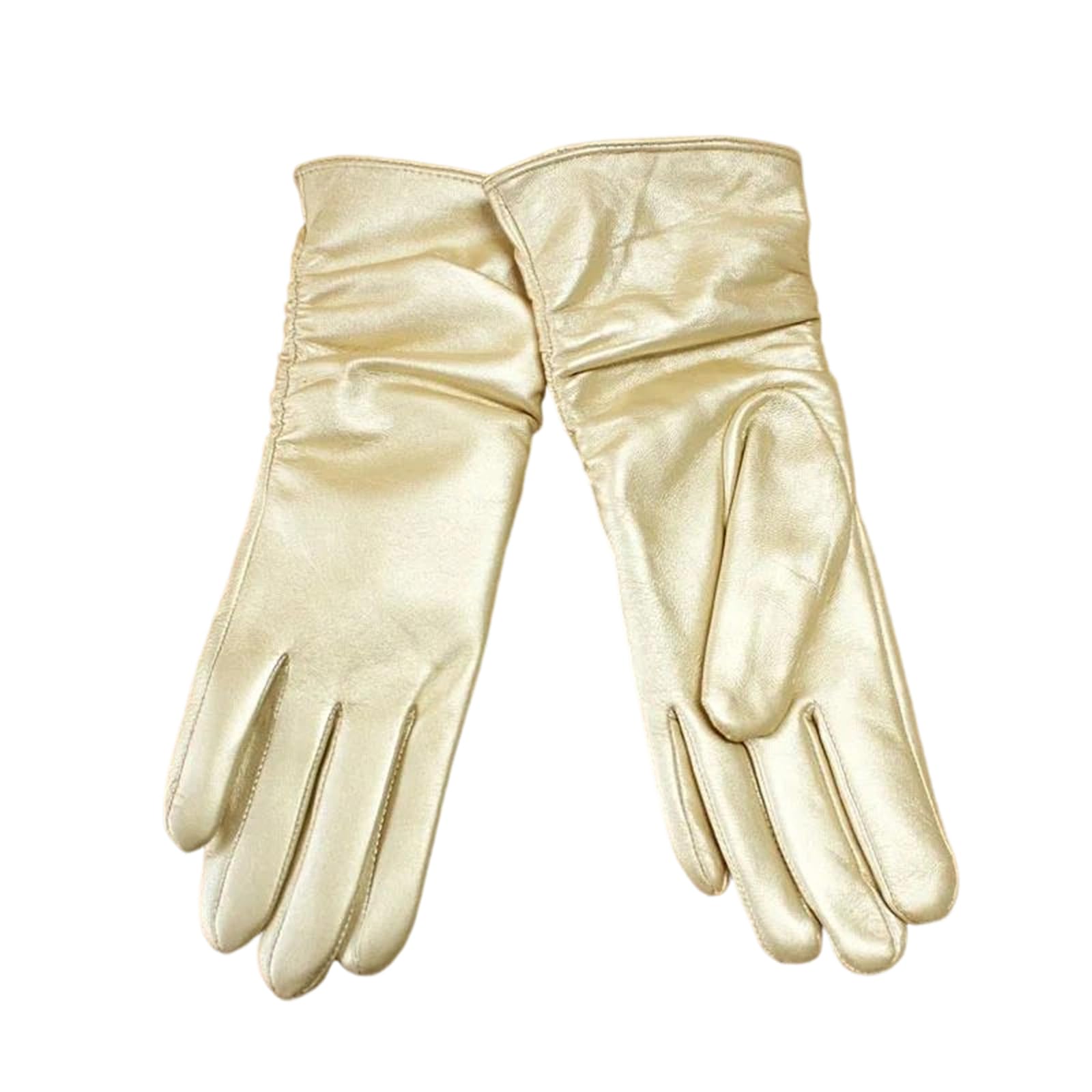 Guantes largos de piel de oveja auténtica para mujer, longitud de ópera, guantes de invierno con forro polar cálido para conducir o motocicleta