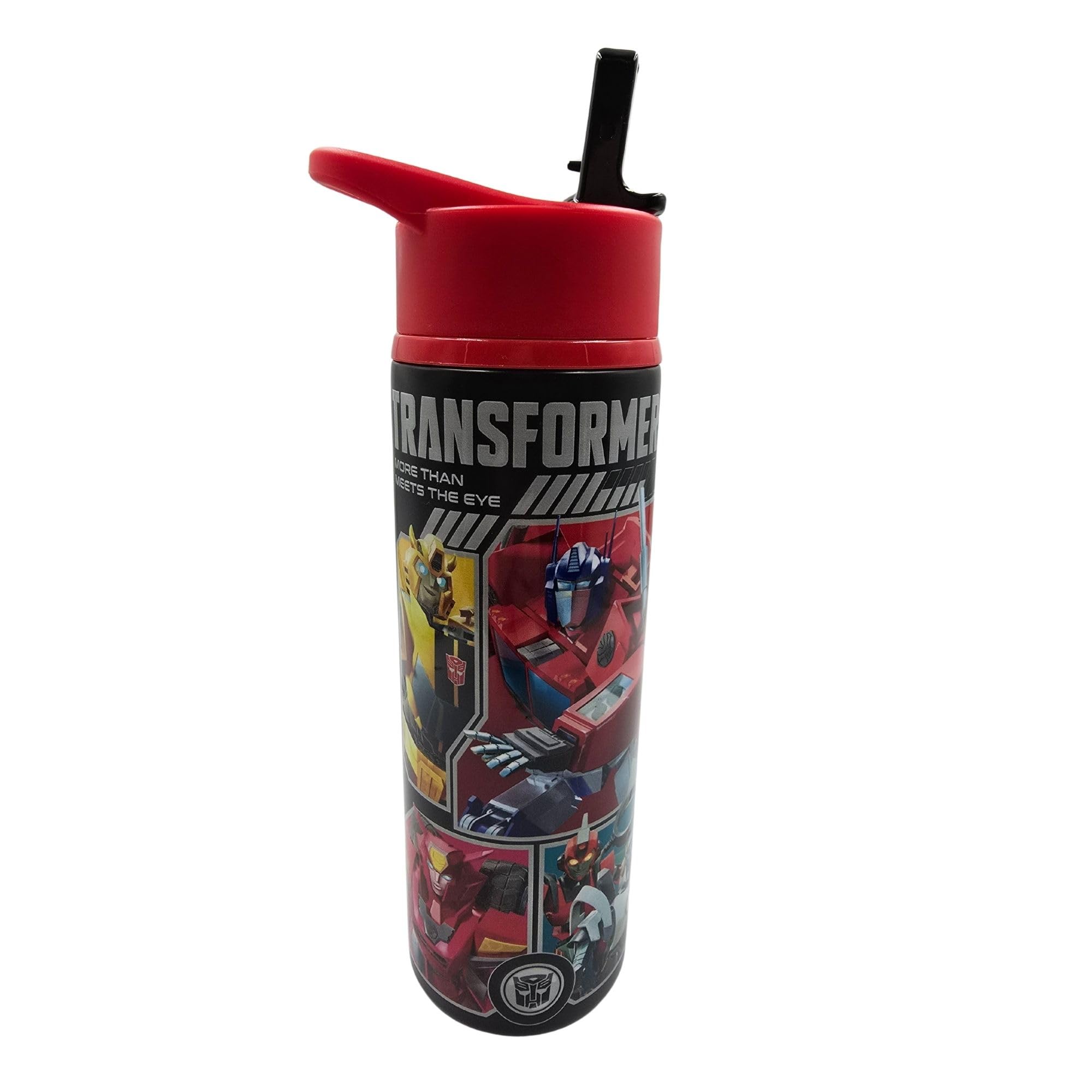 HOX Transformers Drink Bottle 750ml | Reusable BPA-Free Plastic Insulated Sports Bottle with Stainless Steel Flip-Top | Leak & Spill Proof With Carry Loop | Keeps Cold for 24hrs & Hot for 12hrs