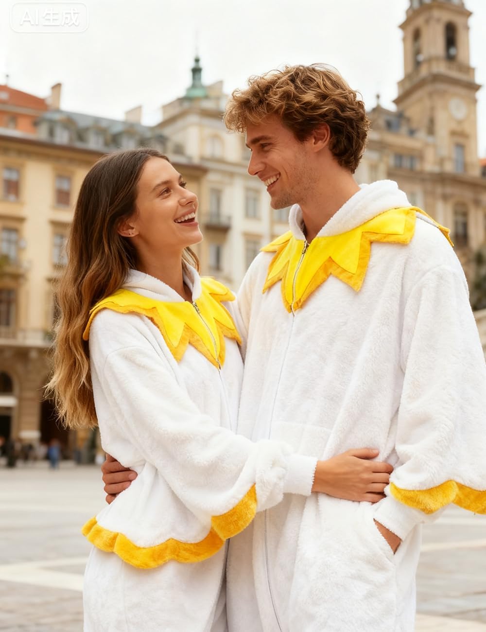 vavalad White Chicken Adult Onesie, Chicken Halloween Costume Cosplay Sleepwear - Image 5