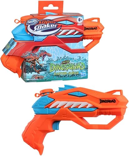 Miniatura 2 de Super Soaker SUPERSOAKER Nerf DinoSquad Raptor-Surge - Pistola de agua para juegos de agua de verano al aire libre, para jóvenes, adolescentes y