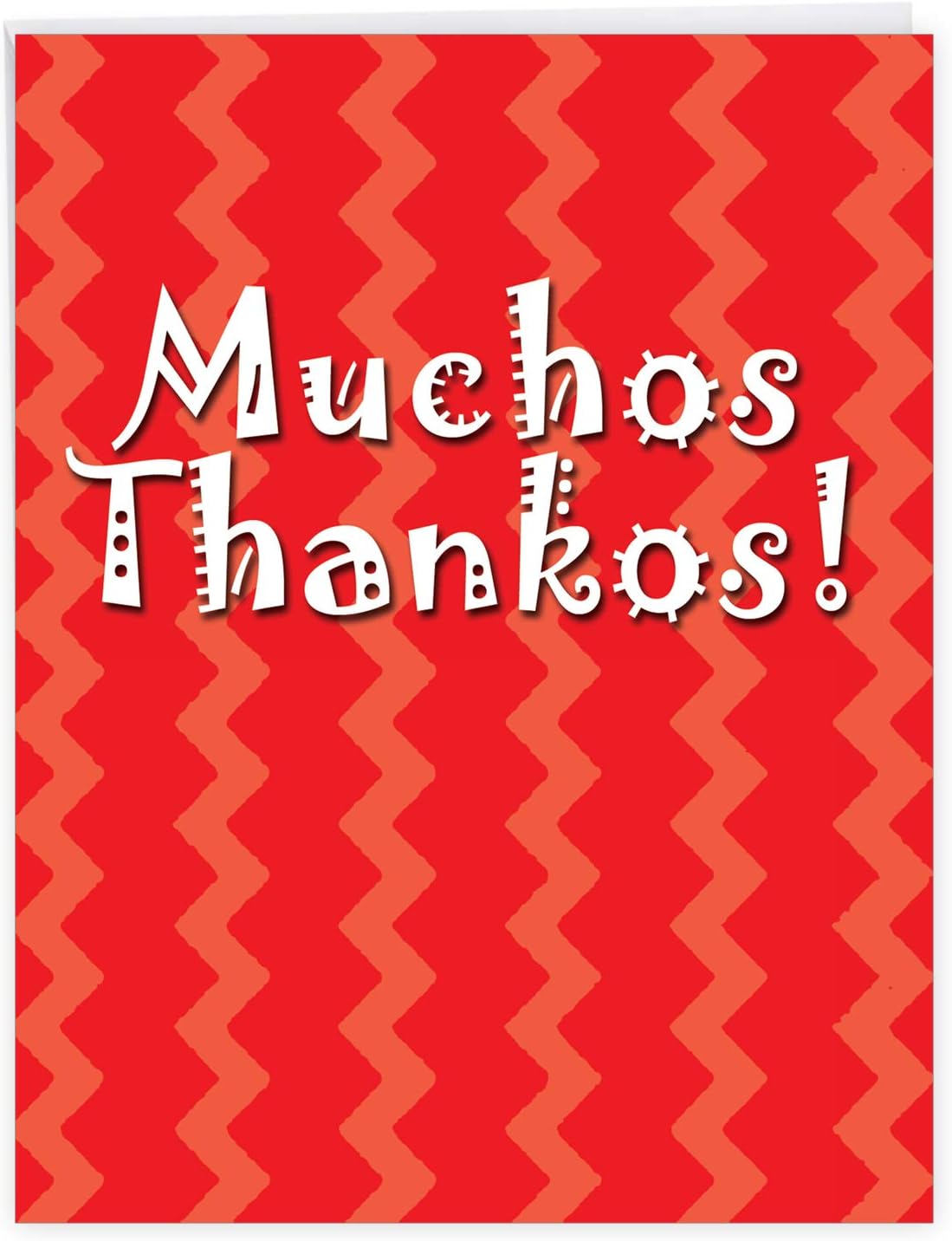 J9101 Jumbo Funny Thank You Card Muchos Thankos With Envelope (Extra