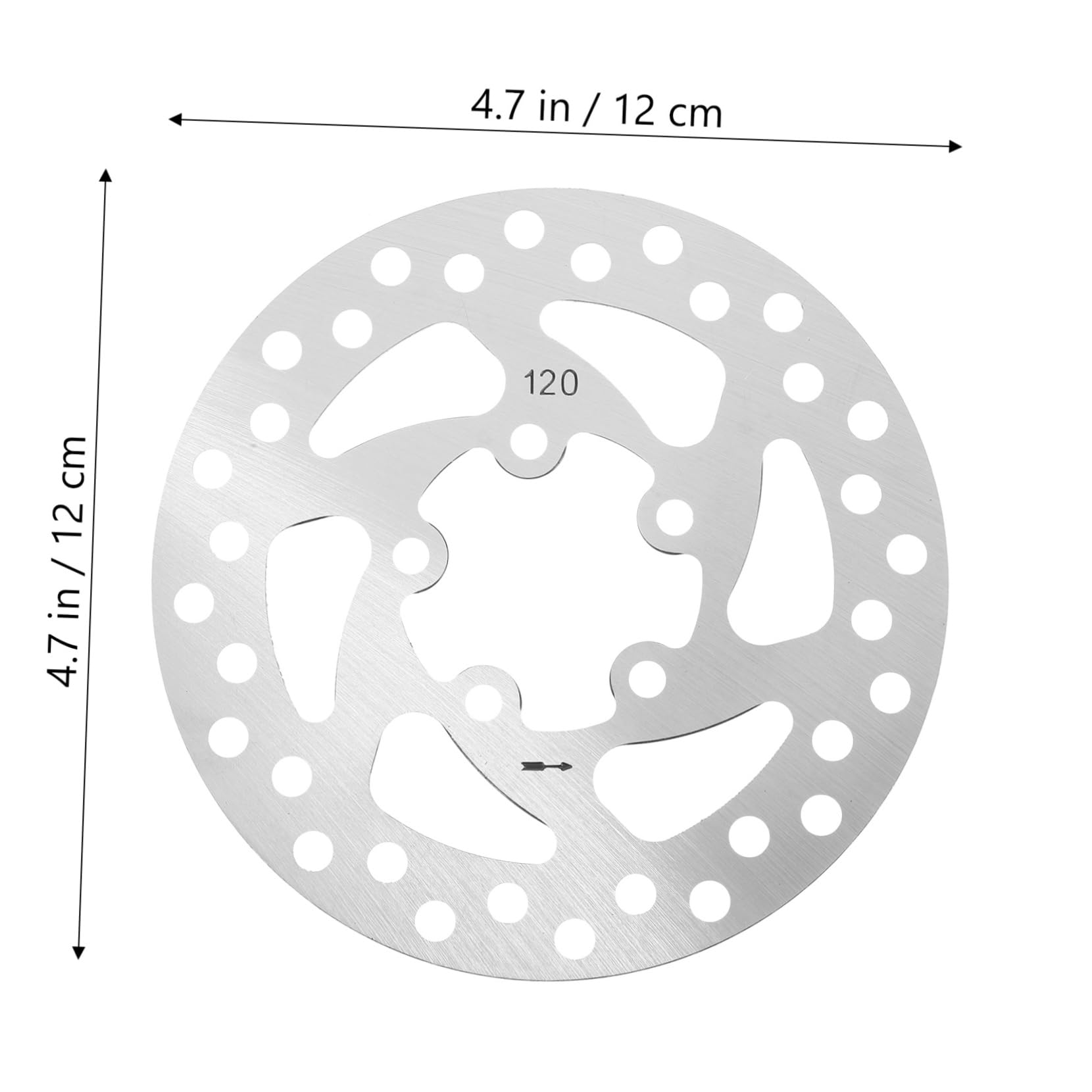 Gogogmee Scooter Accessory 2Pcs Electric Scooter Brake Discs Diameter High Strength Stainless Steel Heat Dissipation 6-Hole Rotor