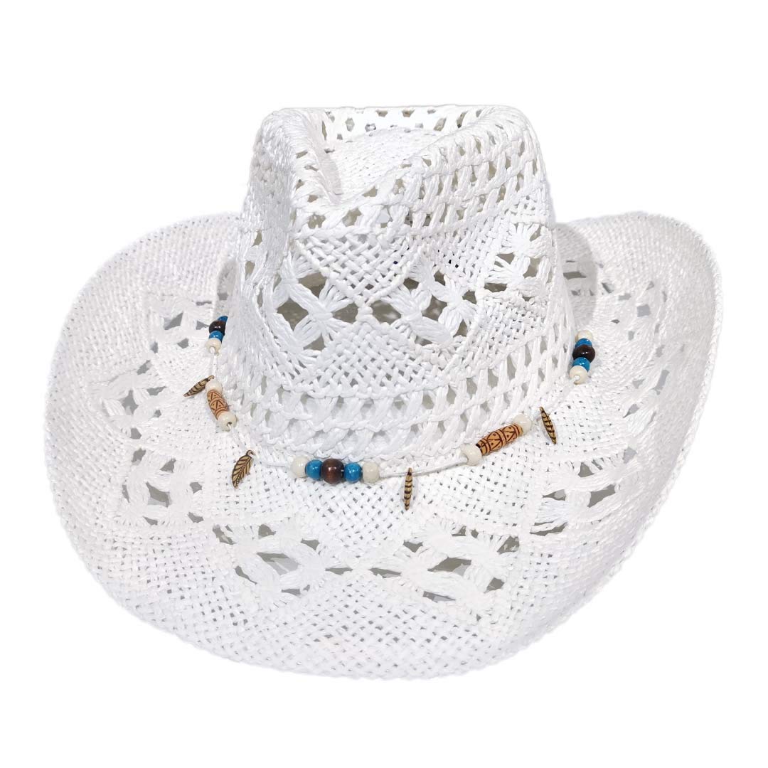 CarnavalifeCowboy Straw Hat Cowboy Panama with Western Band Unisex One Size Men Women for Summer