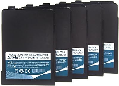 ROWSHEP (5-Pack) 3.6V 500mAh Ni-MH Battery Replacement for Minitor 5, Minitor V Pager, RLN5707 RLN5707A