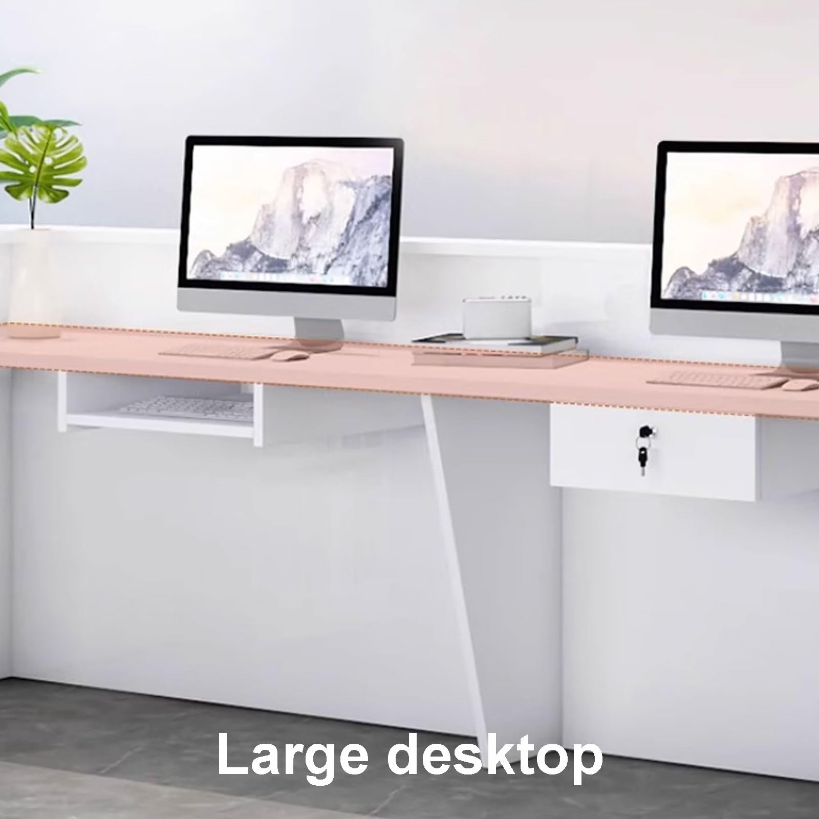 Moderner Empfangstisch, 120 cm, hellbraunes Holz, stilvolle Empfangstheke für Büro & Klinik, entspannende Beleuchtung, elegantes Design für professionelle Räume