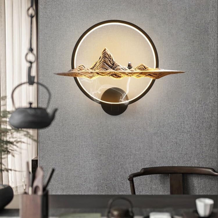 Außenbeleuchtung Wandleuchte im chinesischen Stil Wohnzimmer TV Hintergrund Wanddekorative Lampe, Außenwandleuchte, Treppe Flur Gehen Nachttischlampe im Schlafzimmer Verandabeleuchtung im Freien(A)