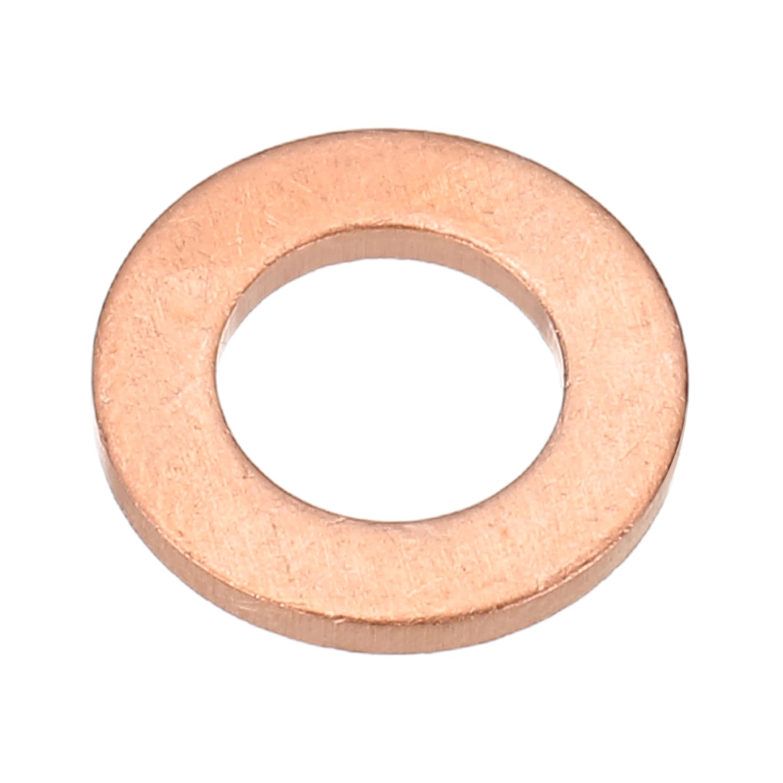 PATIKIL M8x14x1.5mm Flat Copper Washers, 12 PCS Copper Automotive Drain Plug Gaskets Flat Ring Oil Crush Washer Spacers for Faucets Garden Bolts Screws Hose, Purple