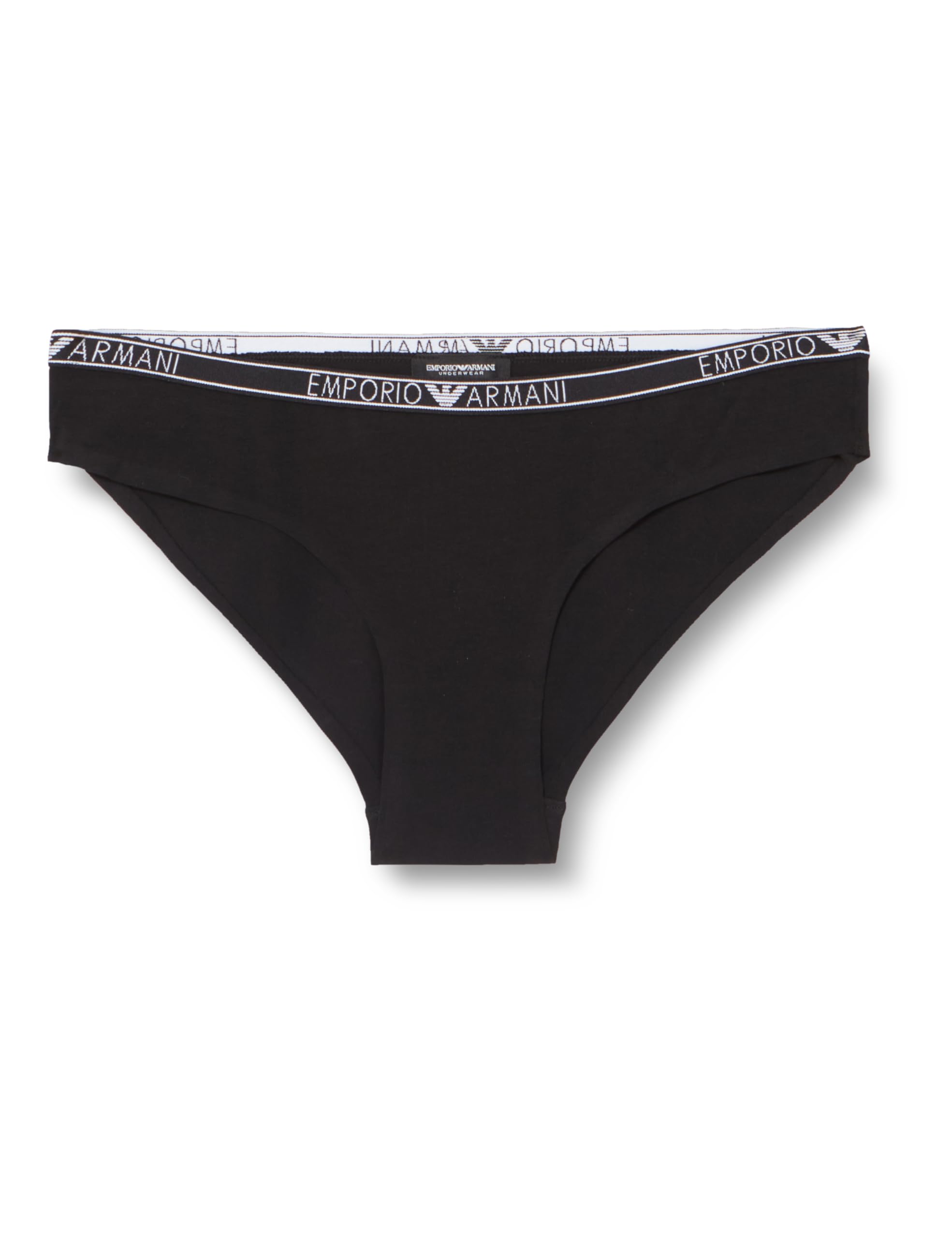 Emporio Armani Women's Essential Studs Logo 2-Pack Brief Underwear, Nero, XS