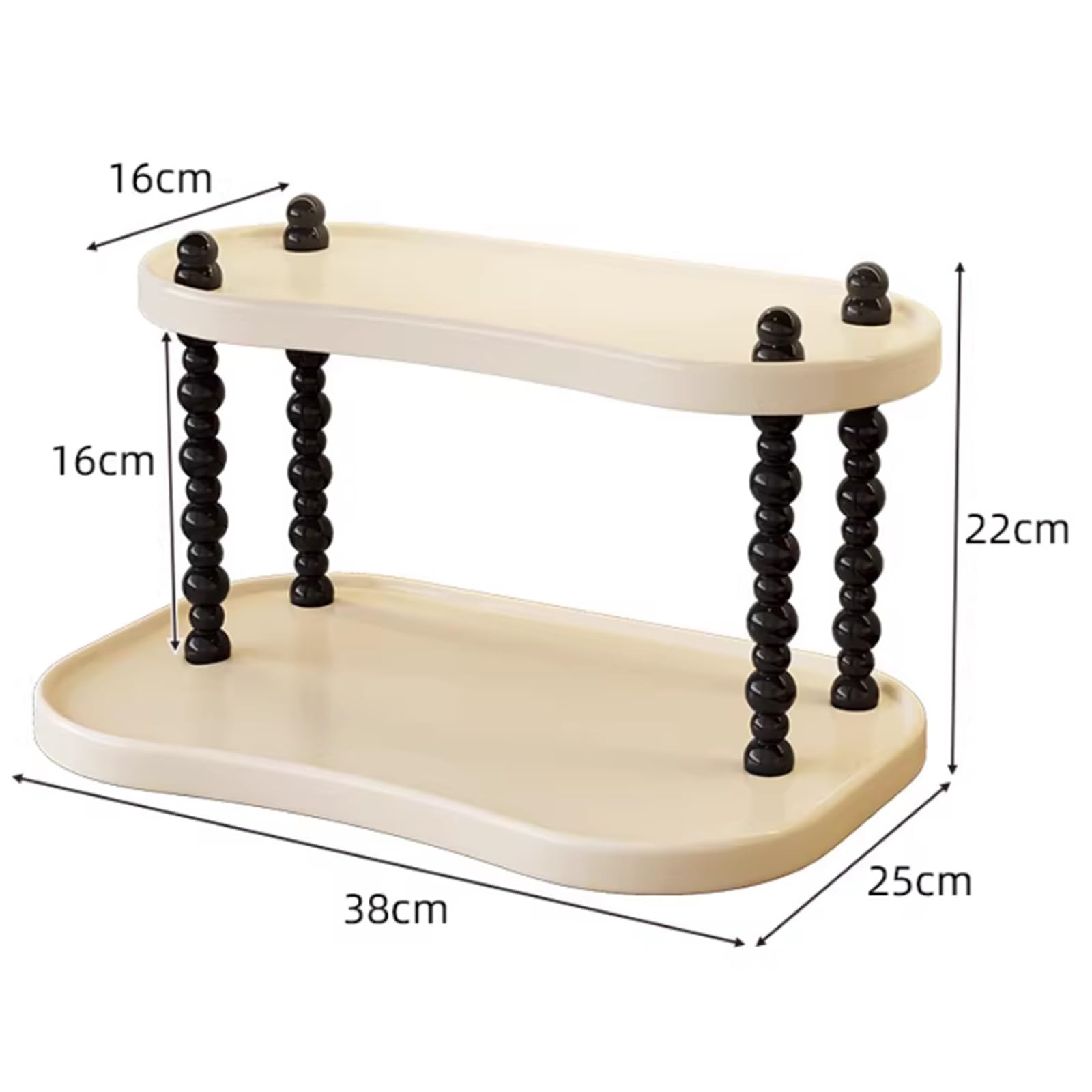 B3F7M4R9J2 Porta Tazze Portabicchieri tavolo da pranzo portaoggetti tazza d'acqua desktop stile crema a doppio strato