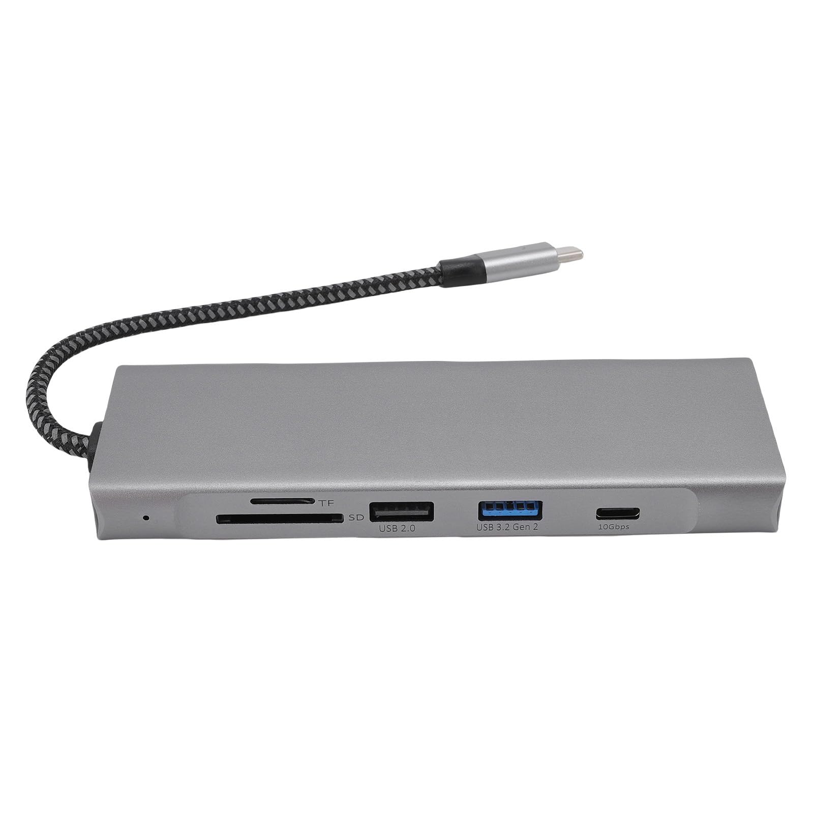 Adattatore Multiporta Hub TIPO C, Uscita Video 4K, Hub USB C per Laptop 8 in 1 per Lega di Alluminio Multifunzionale