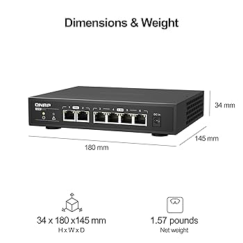 QNAP　キューナップ　QSW-2104-2T　スイッチングハブ　10Gbps QSW-2104-2T | A plug & play switch featuring 10GbE and 2.5