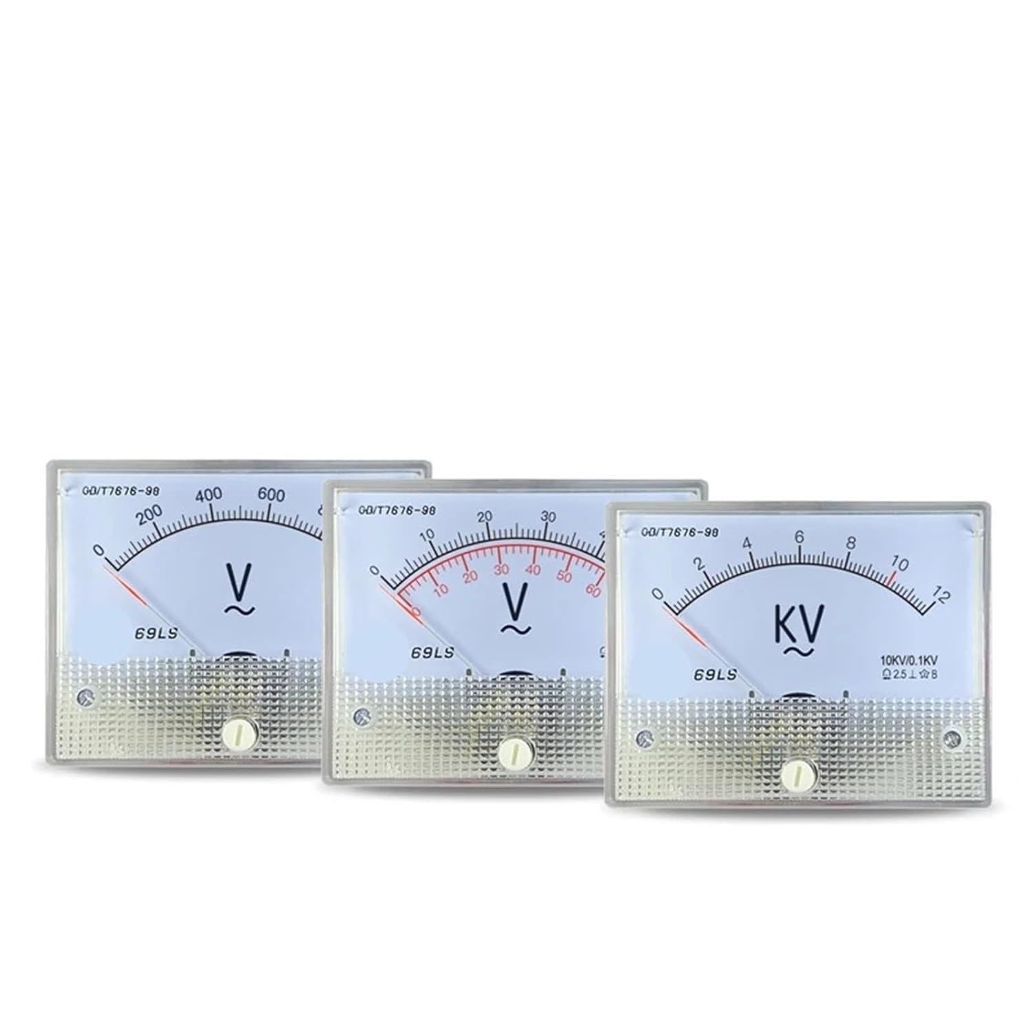 69l9 KV AC High Voltage Voltmeter 1.5kV 10kV 12kV 50kV 70kv Input 100V 1Pcs(AC 1000V 100V)