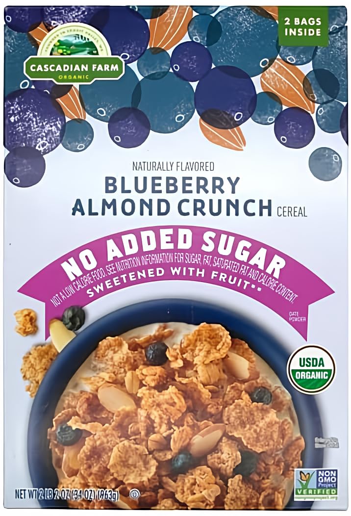 Organic Cascadian Farm Blueberry Almond Crunch (34 Oz, 2.12 Lbs)USDA Organic