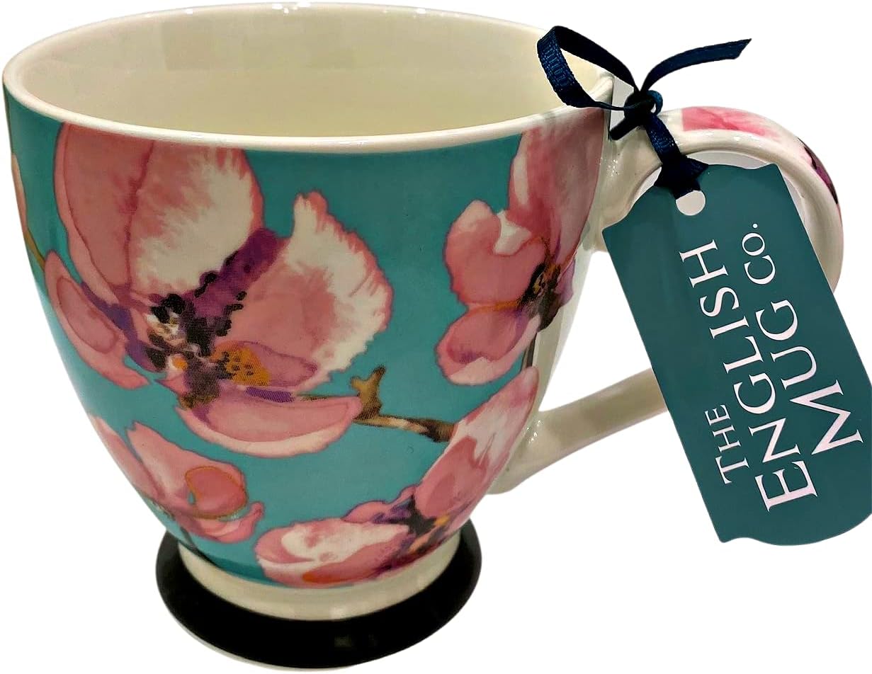 English Mug Co. Fine China Footed Mug for Coffee, Tea