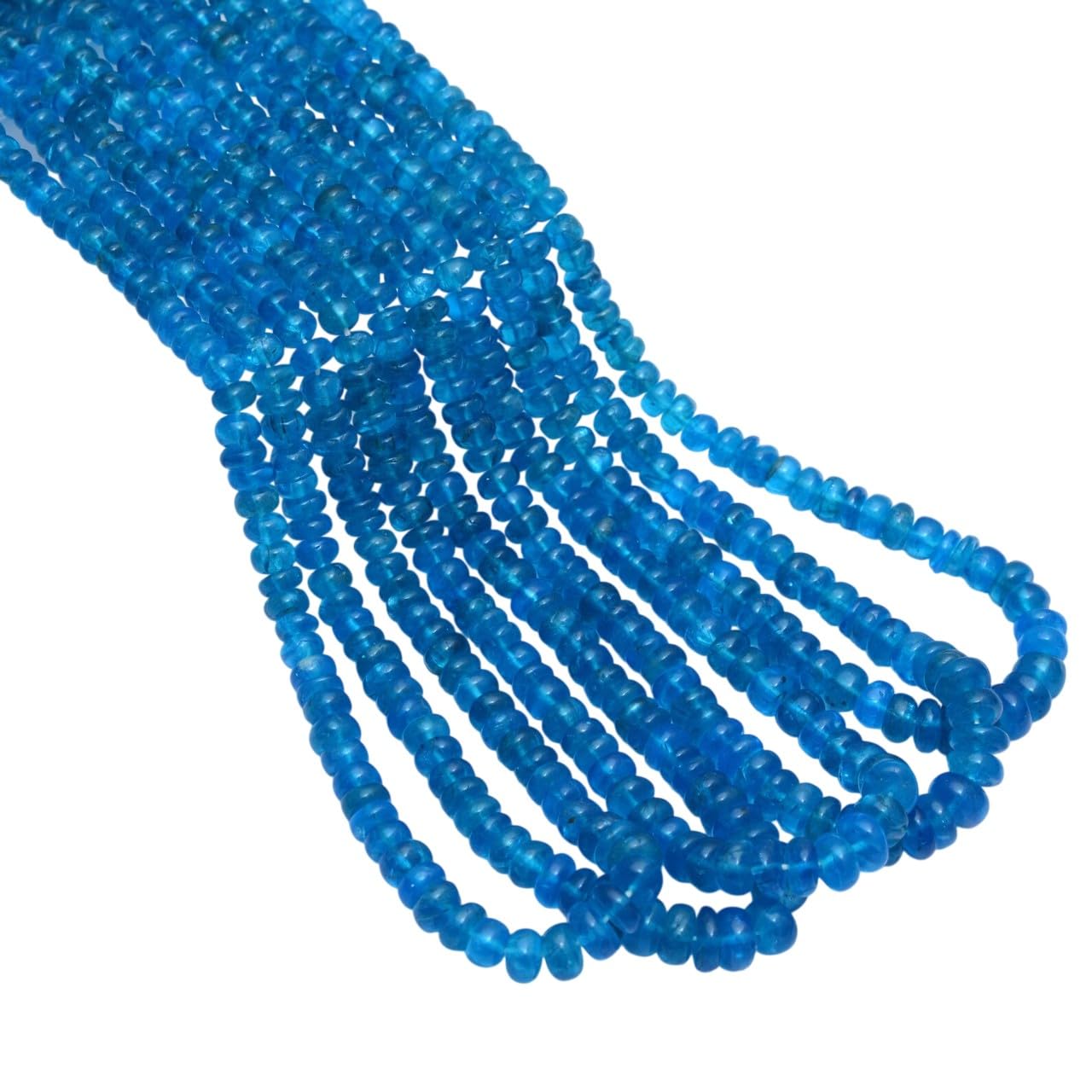 Perles apatite bleues naturelles sans défaut pour réussir vos bijoux