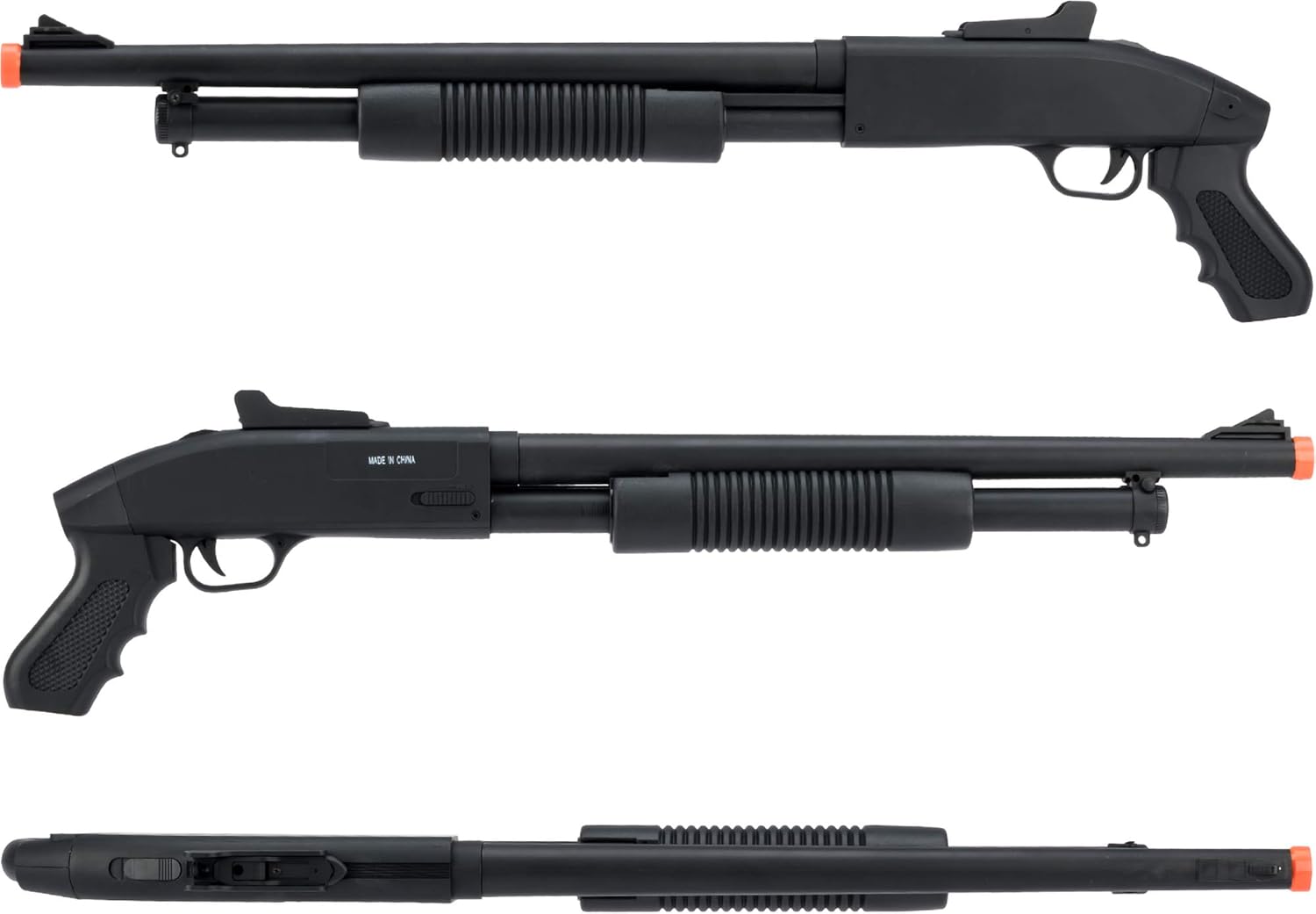 Evike Airsoft - Galaxy/ZM ZM61 Single Shot Spring-Powered Airsoft Shotgun (Model: Airsoft Pistol Handle)