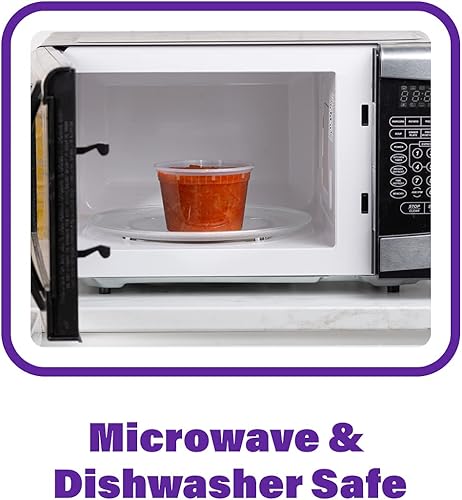 Miniatura 14 de 32 onzas. Contenedores de plástico para almacenamiento de alimentos con tapas herméticas [24 juegos].