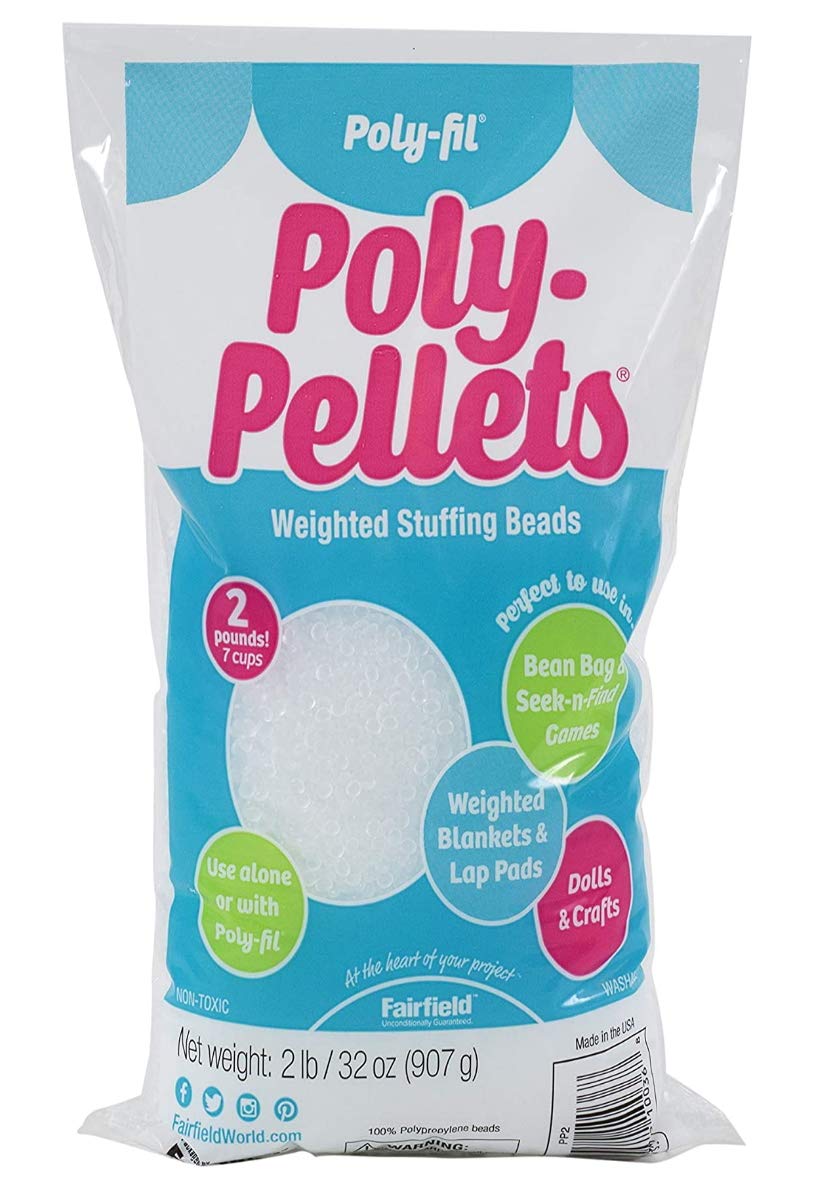 Fairfield PP2B Poly-Pellets Weighted Stuffing Beads 1 Pack - 2 Pound Bag
