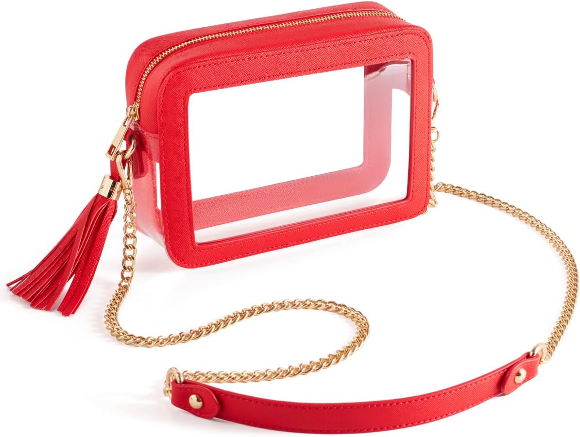 Unilily Clear Bag for Stadium Events – Stadium Approved Clear Purse Crossbody Bag for Women, Concerts, Sports, and Festivals