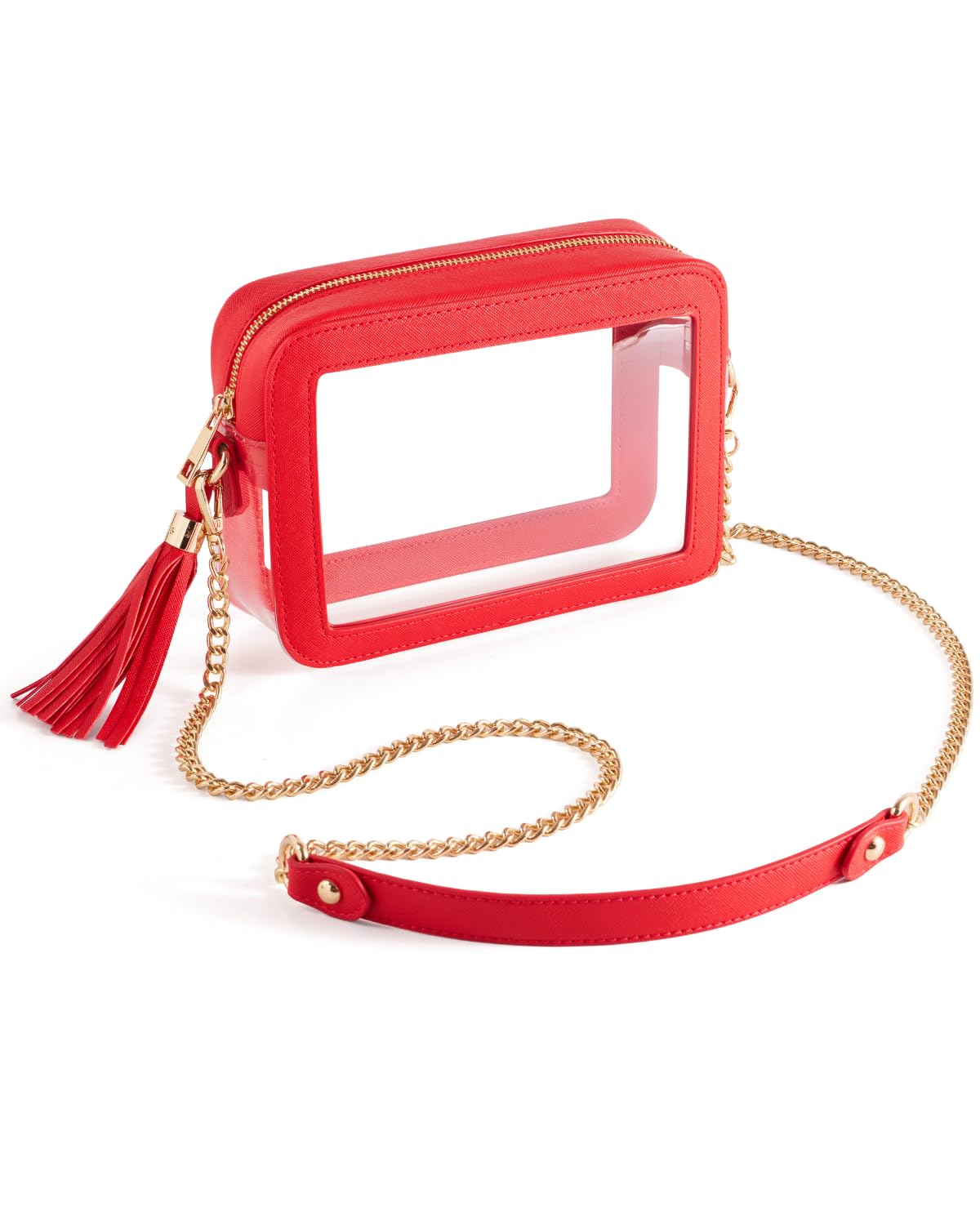 Unilily Transparente Tasche für Stadionveranstaltungen – Stadion-zugelassene transparente Geldbörse Crossbody Tasche für Frauen, Konzerte, Sport und Festivals