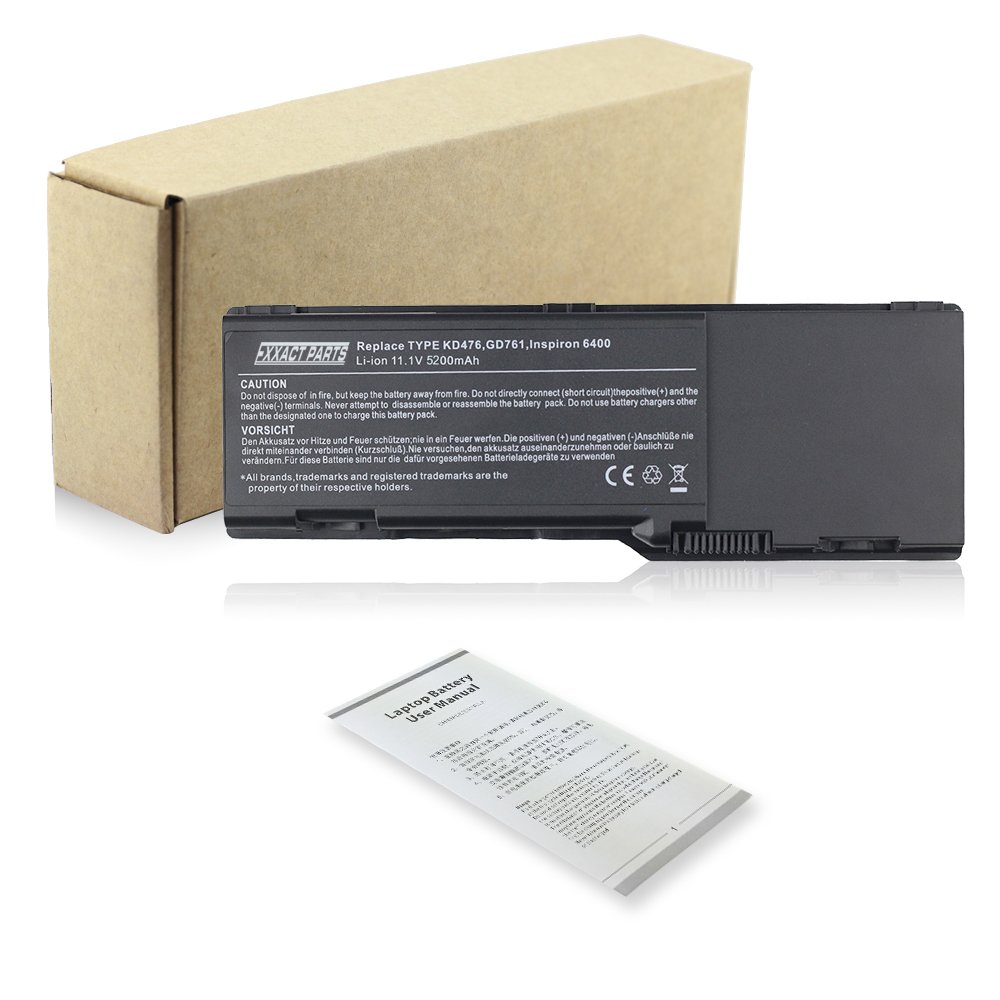 Exxact Parts Solutions Laptop Battery Compatible with Dell E1505 1501 6400 PP23LA PP20L 1000 131L BD41 CR174 D6400 GD761 HJ607 HK421 JN149 KD476 PD942 PR002 RD850 312-0466 312-0599