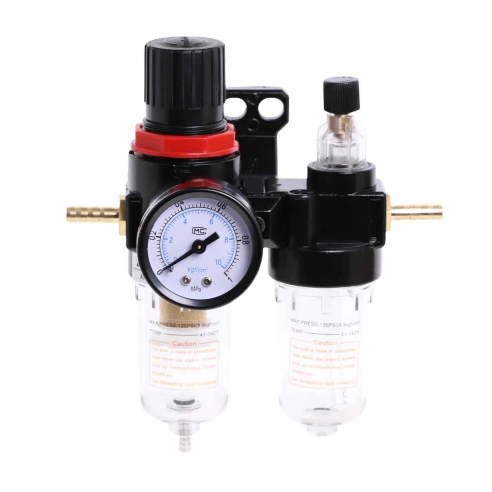El filtro separador de agua y aceite del compresor de aire AFC2000 G1/4 se utiliza for reducir el regulador de la válvula de presión 1 Uds.(AFR2000-BT12 Fitting)
