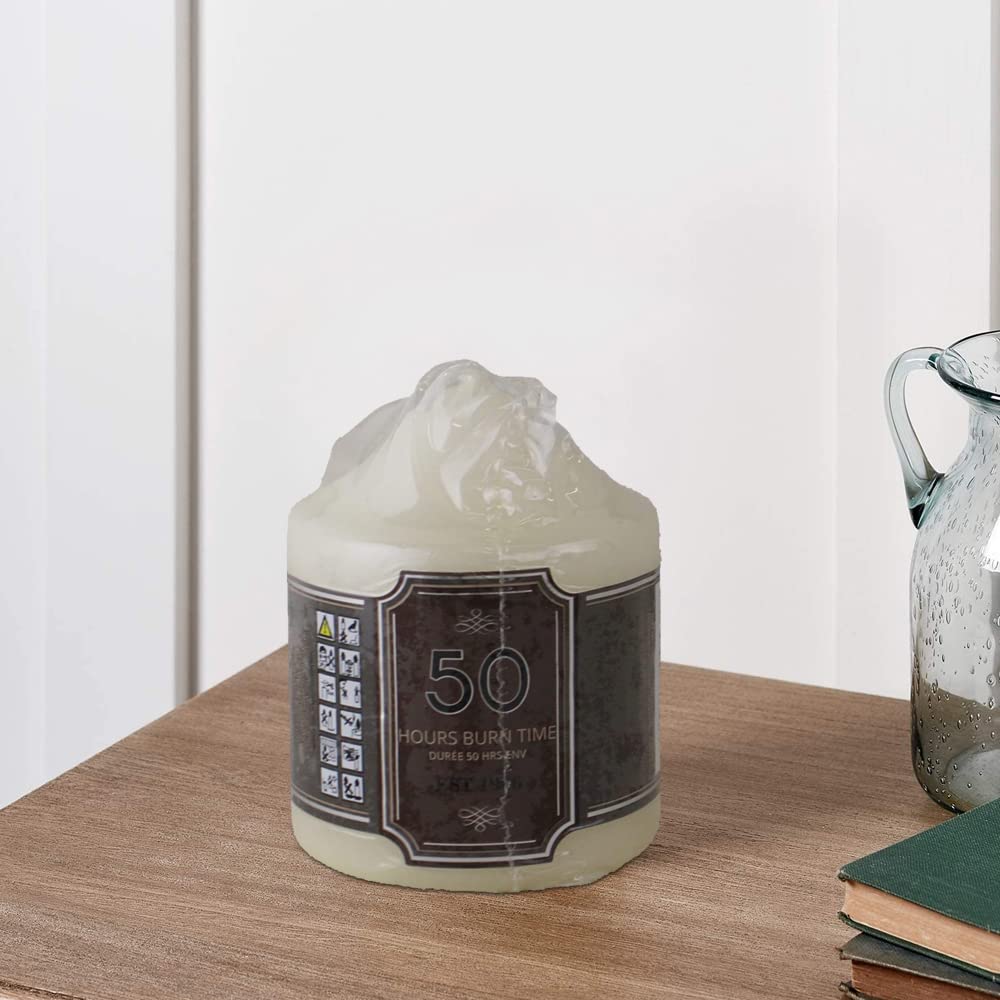 Bolsius Candele A Pilastro Lisce, Colore Bianco, Set Da 8 Pezzi, Candele Decorative Per La Casa, Lunghezza 75 Ore, Non Profumate, Per Piante Naturali, 20 X 7 Cm - Foto 2