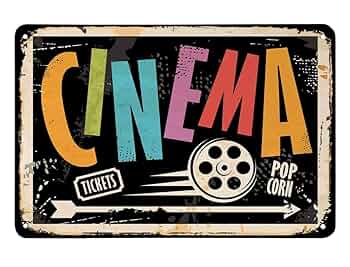 ブリキ　看板　映画館　11点セット ブリキ 看板 映画館 11点セット