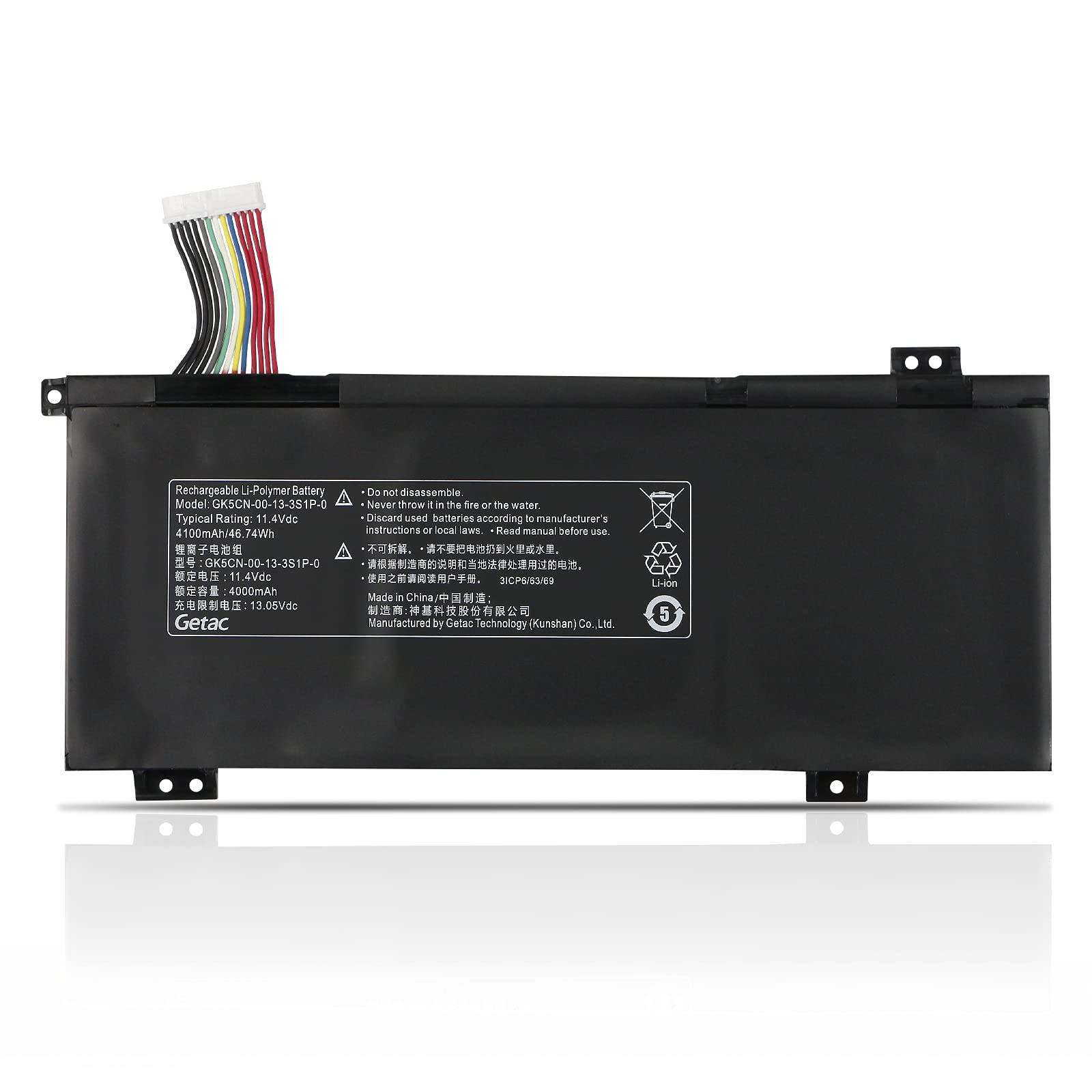 TIIANTE GK5CN-00-13-3S1P-0 Laptop Battery Replacement for Getac TONGFANG GK5CN4Z GK5CN5Z GK5CN6Z GK5