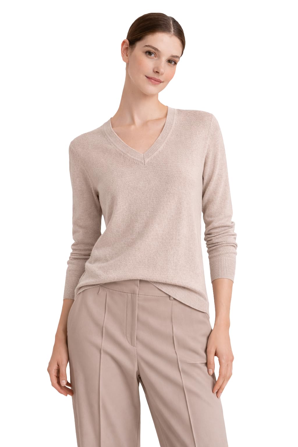 State Cashmere Women’s Essential V-Neck Sweater