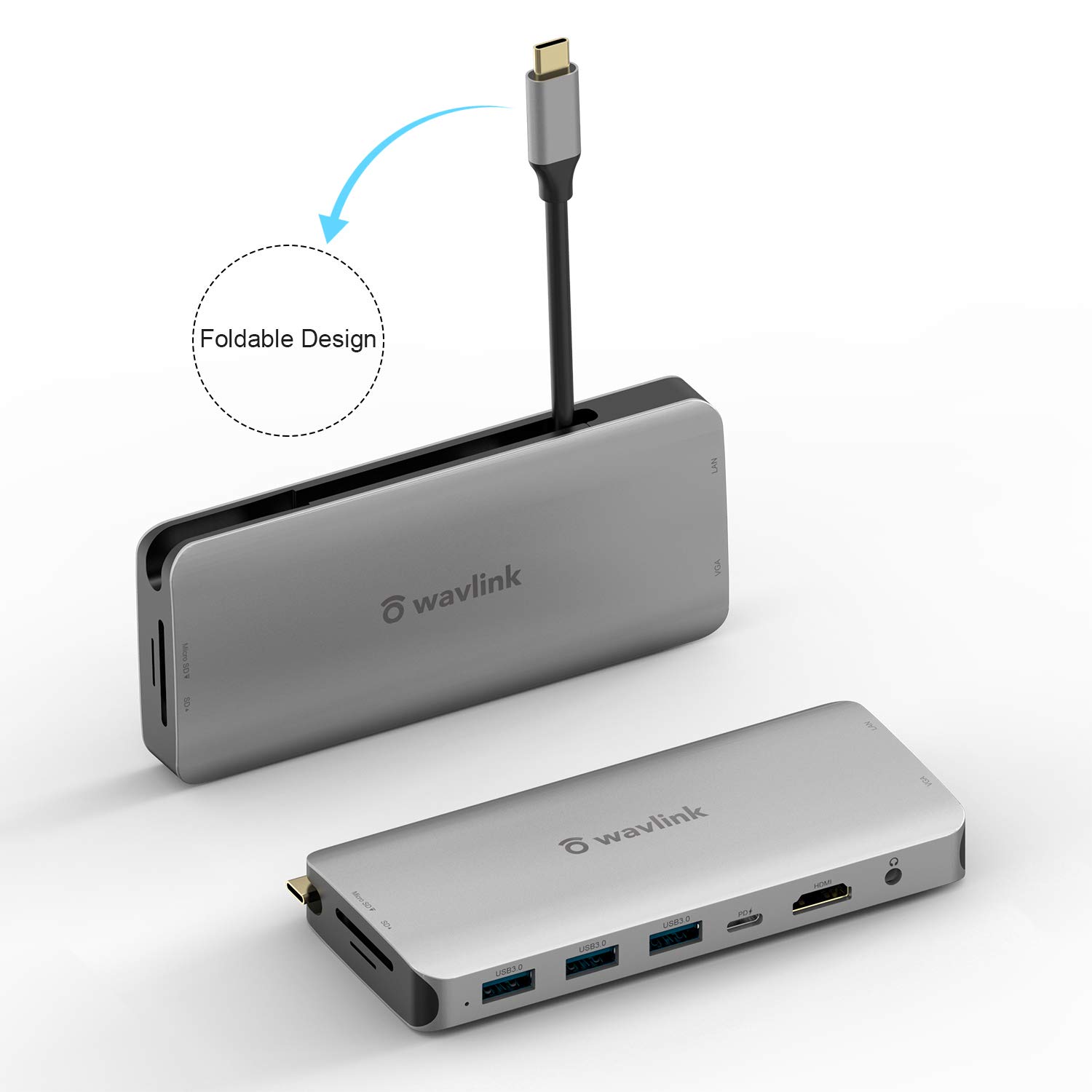 Amazon | WAVLINK USB Cハブ/USB-C ミニドッキングステーション/9-in