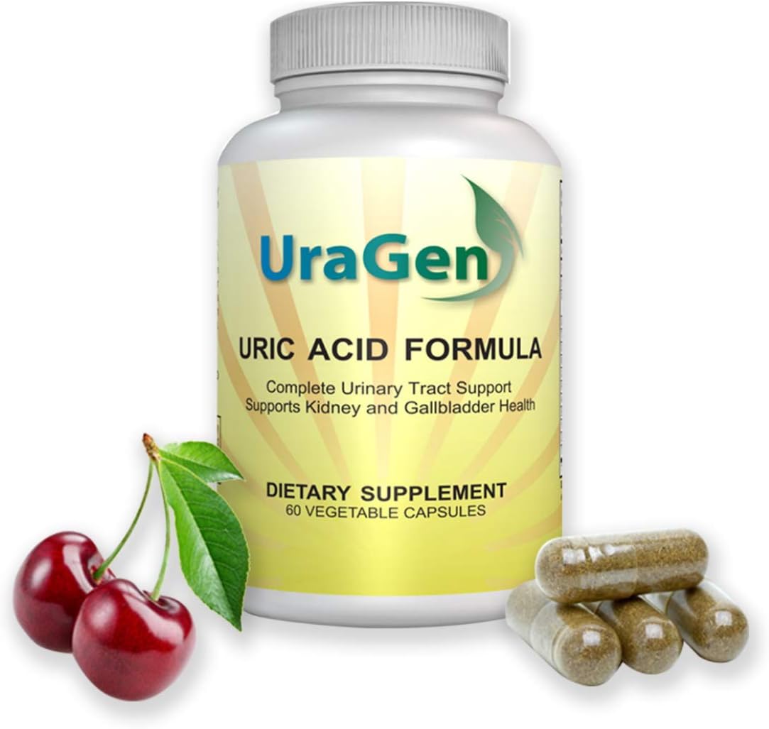 Total Cleanse Uric Acid Vegetarian Capsules, Tart Cherry Extract, Celery Extract, Turmeric and More - Helps To Support Healthy Levels, Safely (1 Bottle, 30 Days)