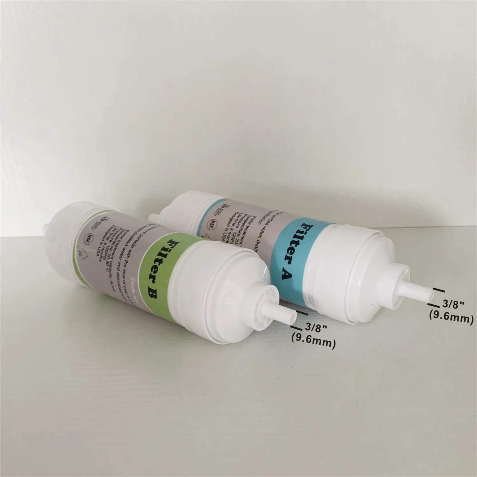 Compatible con láser de diodo, paquete de 2 filtros de agua en línea 3/8 A y B for máquinas de refrigeración de salones de belleza