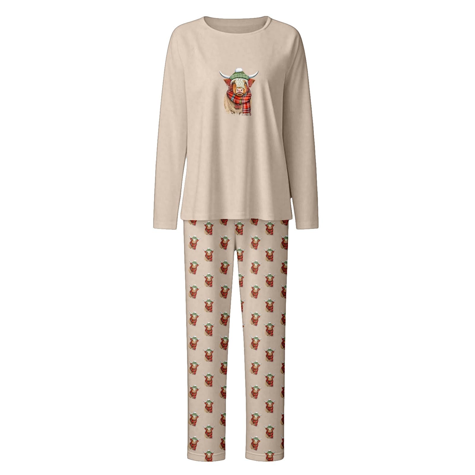 Pijama de Manga Larga, Acogedor, con Estampado de, para Estar en casa, cómodo y Relajado.