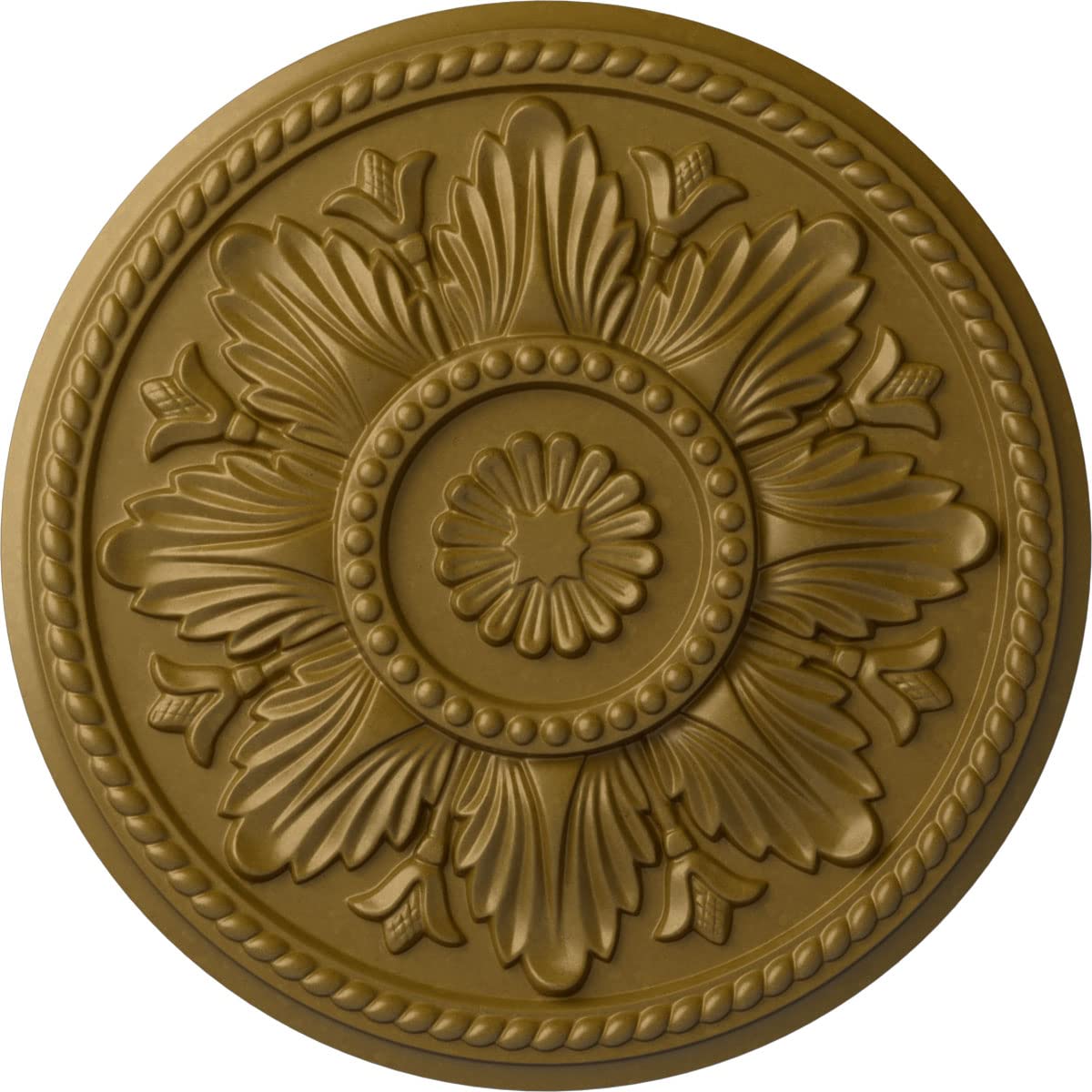 Ekena Millwork CM18EDGLS Edinburgh Ceiling Medallion fits Canopies up to 5 1/4, Gold