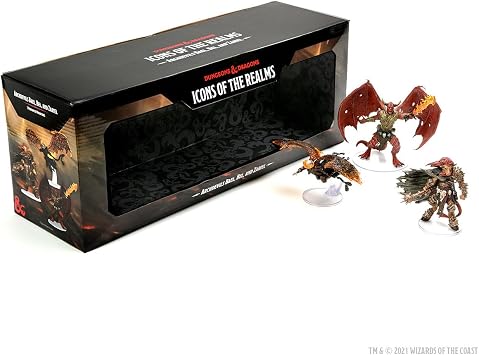 WizKids Dungeons and Dragons Icons of the Realms Miniatures, Archdevils - Bael, Bel, and Zariel, DnD Miniatures