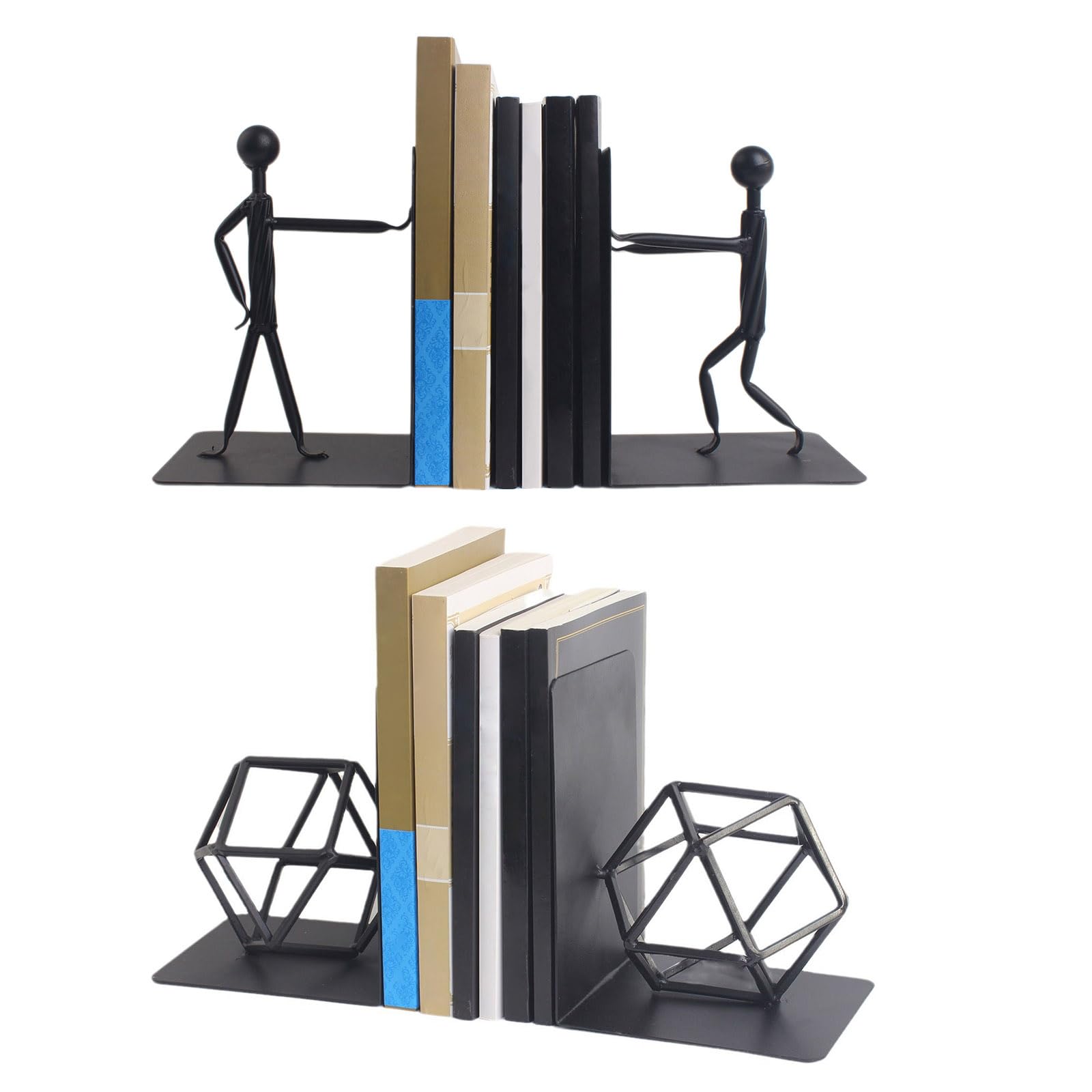 Fermalibri in metallo a forma di uomo, fermalibri da scrivania, fermalibri decorativi per biblioteca