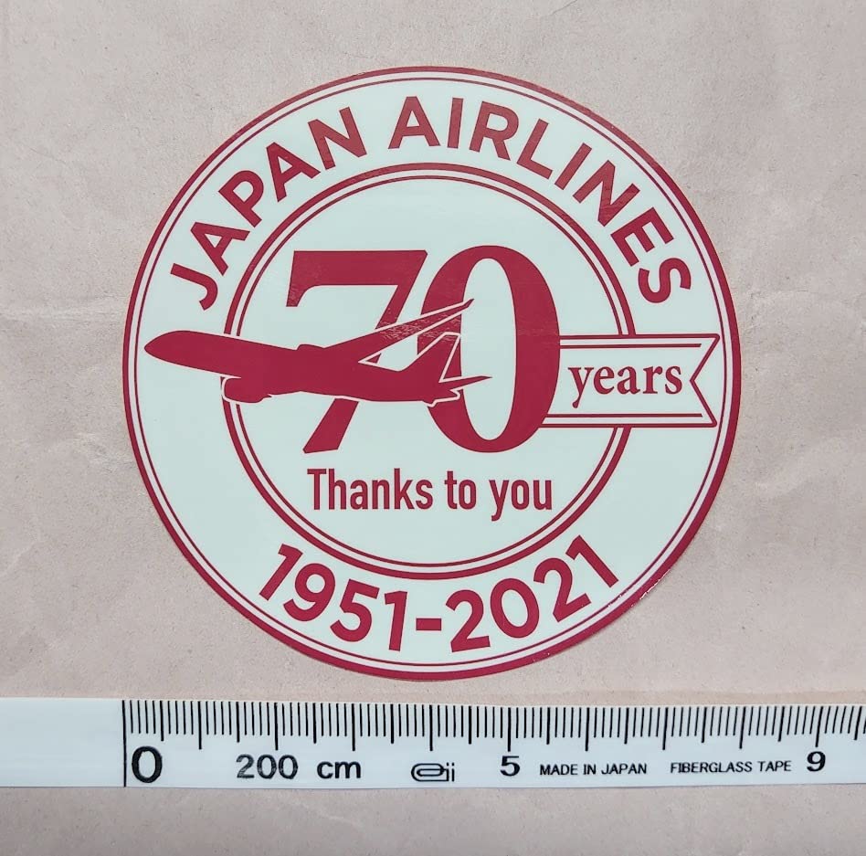 Amazon.co.jp: JALレア旧ロゴ 防水 ジャンボステッカー、日本航空70