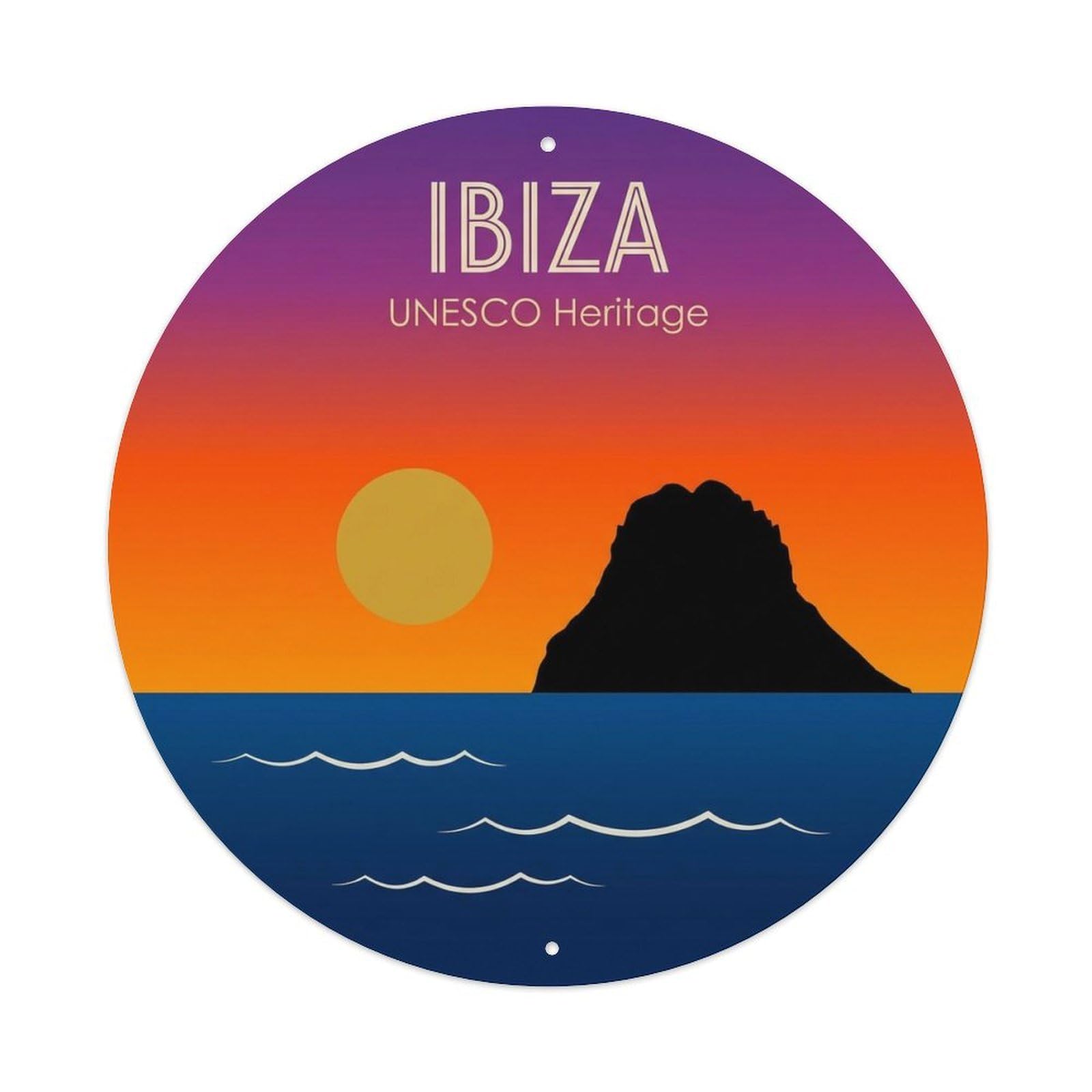 Vintage Travel Ibiza Spain Horizon Metal Tin Sign