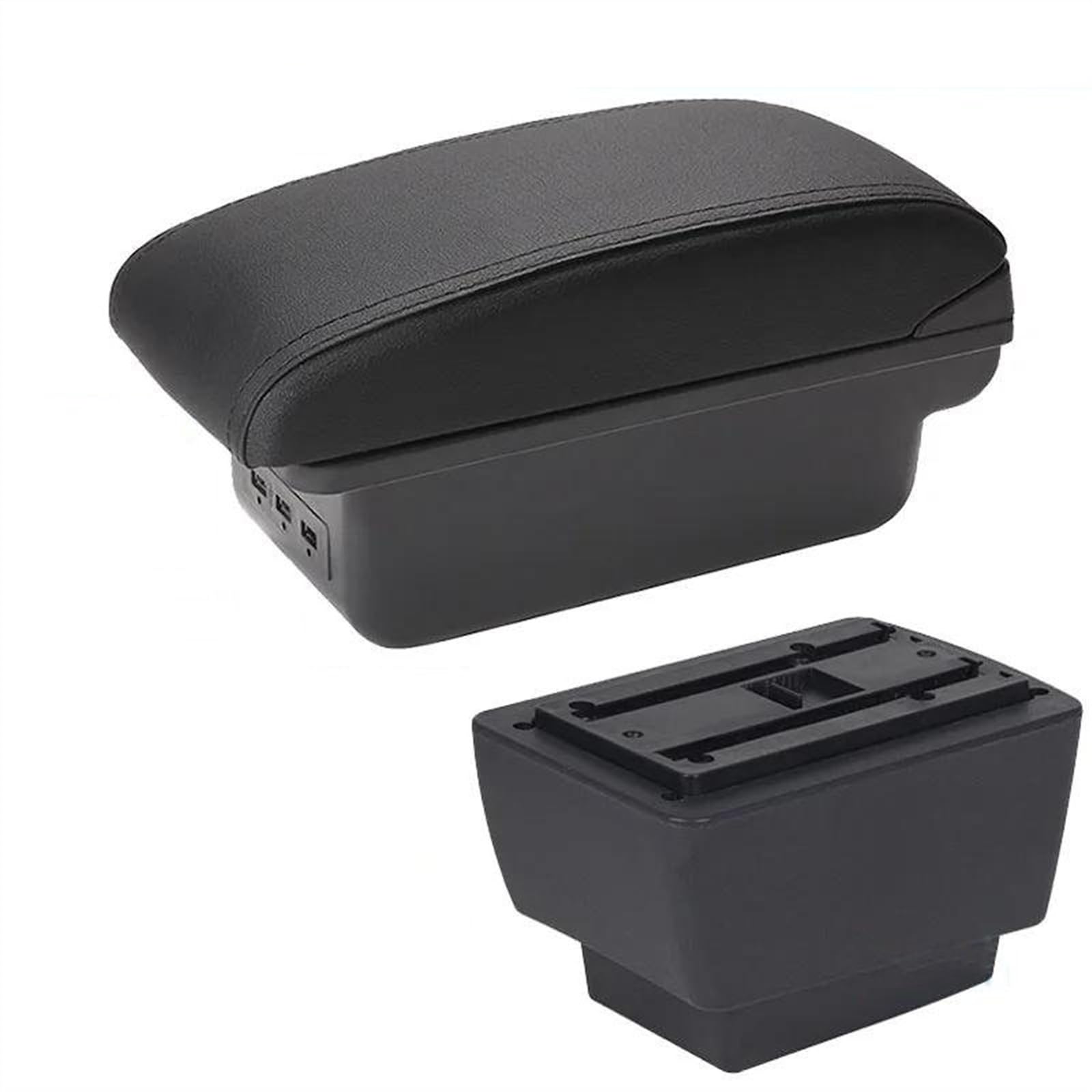 NMJLQW Storage Rack Center Console Armrest Storage Box Car Interior Parts Modification Accessories For Fabia 3 III 2015-2021(B2 Black line 3USB)