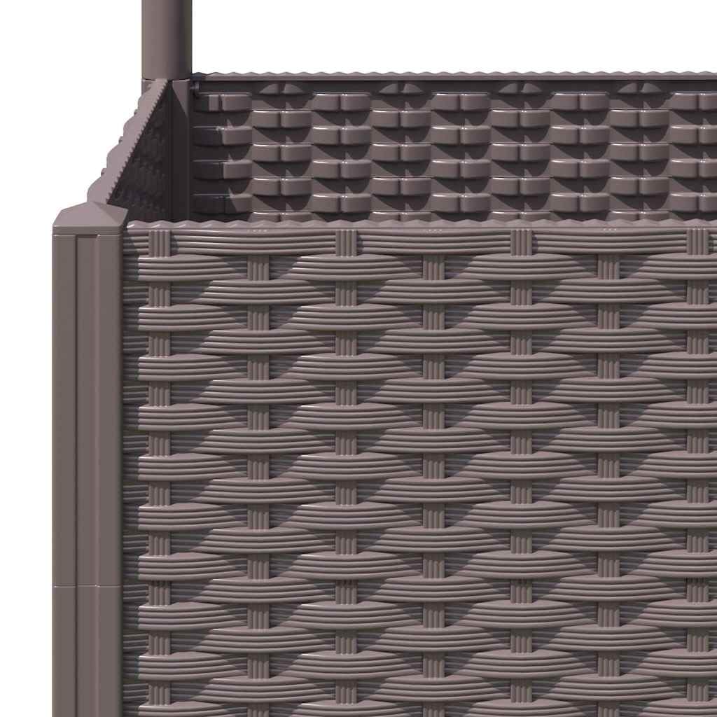 vidaXL Fioriera da giardino con traliccio marrone 120x40x136 cm PP
