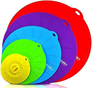 Elegant Live Set of 5 Heat Resistant Microwave Cover - Various Sizes Silicone lids for Bowls, Plate, Pots, Pans - StoveTop, Oven, Fridge and Freezer Safe. - coolthings.us