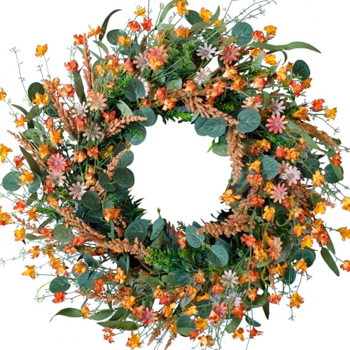 22" Artificial Fall Wreath for Front Door  - image 1