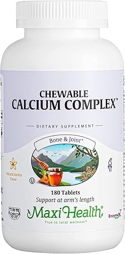Miniatura 2 de Maxi Health Chewable Calcium Complex - 1000 mg Calcium Supplement wVitamin D3 (1000 IU) & Magnesium (400 mg) - Bone, Teeth & Joint Support - 180