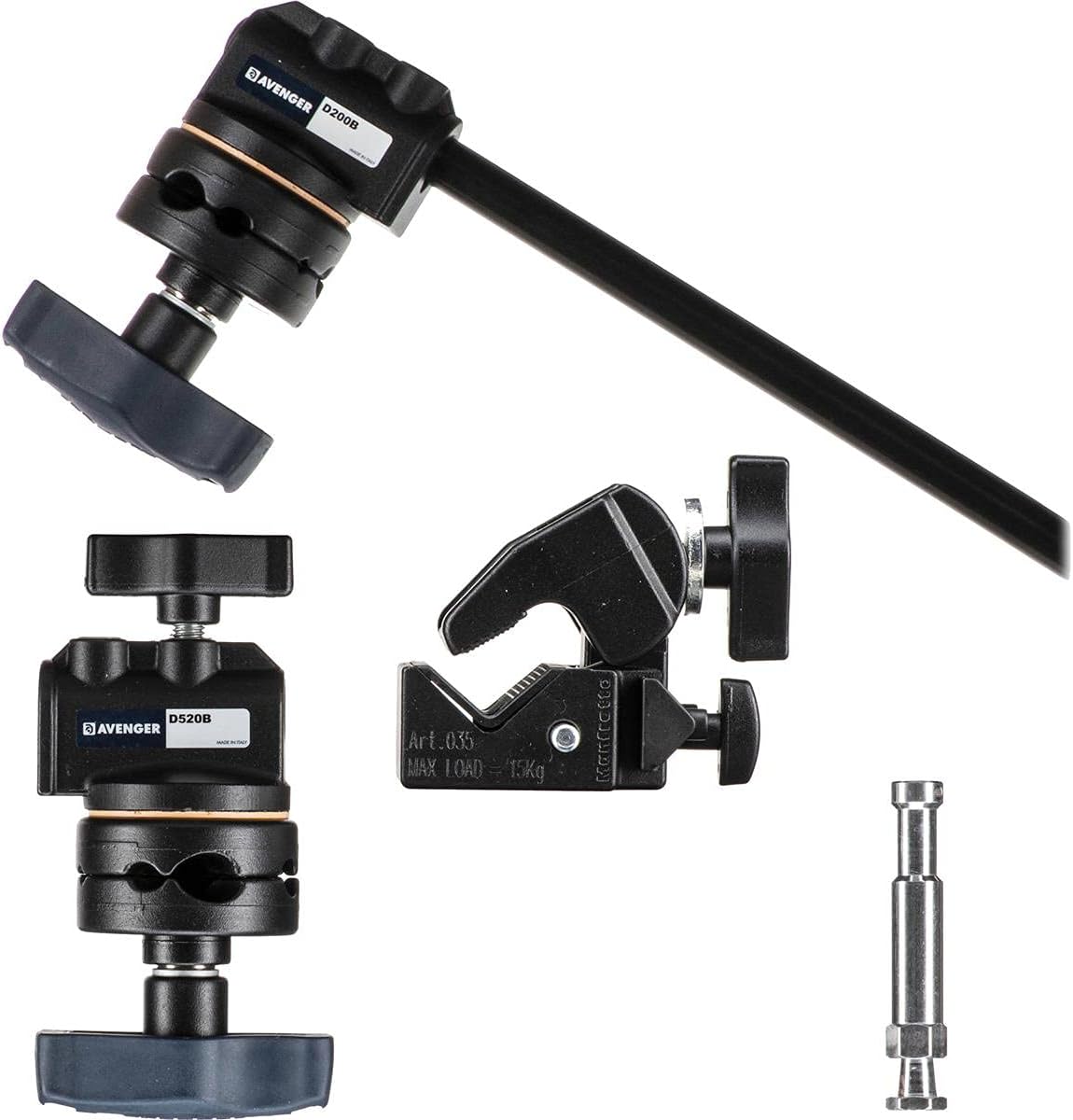 D800KIT Grip Kit with C1575B Super Clamp, D200B Black Grip Head, E600 Pin, D520B Black 40-Inch Arm and Grip Kit Bag (Black)
