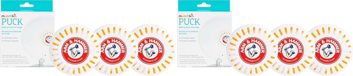 Munchkin® Arm & Hammer Puck Baking Soda Cartridge,Lavender Scent,3 Count (Pack of 2)