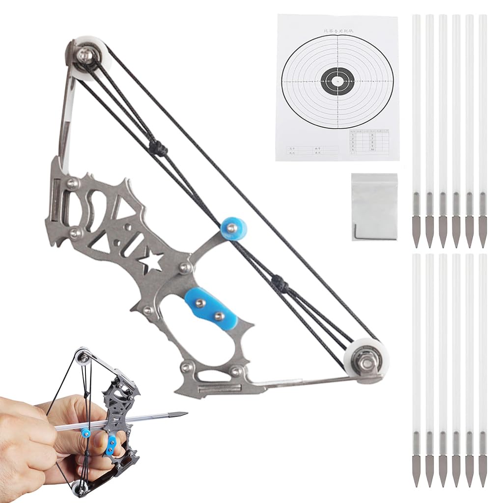 Optifit® Bow & Arrow Toy for Kids Adults with 12 Mini Arrows & Target Paper, Mini Bow Toy for Target Shooting Games Gear, Stainless Steel Pocket Archery Toy Aiming Practice Toy Dart Toy (B0CRZ3PCK4) Amazon Price History, Amazon Price Tracker