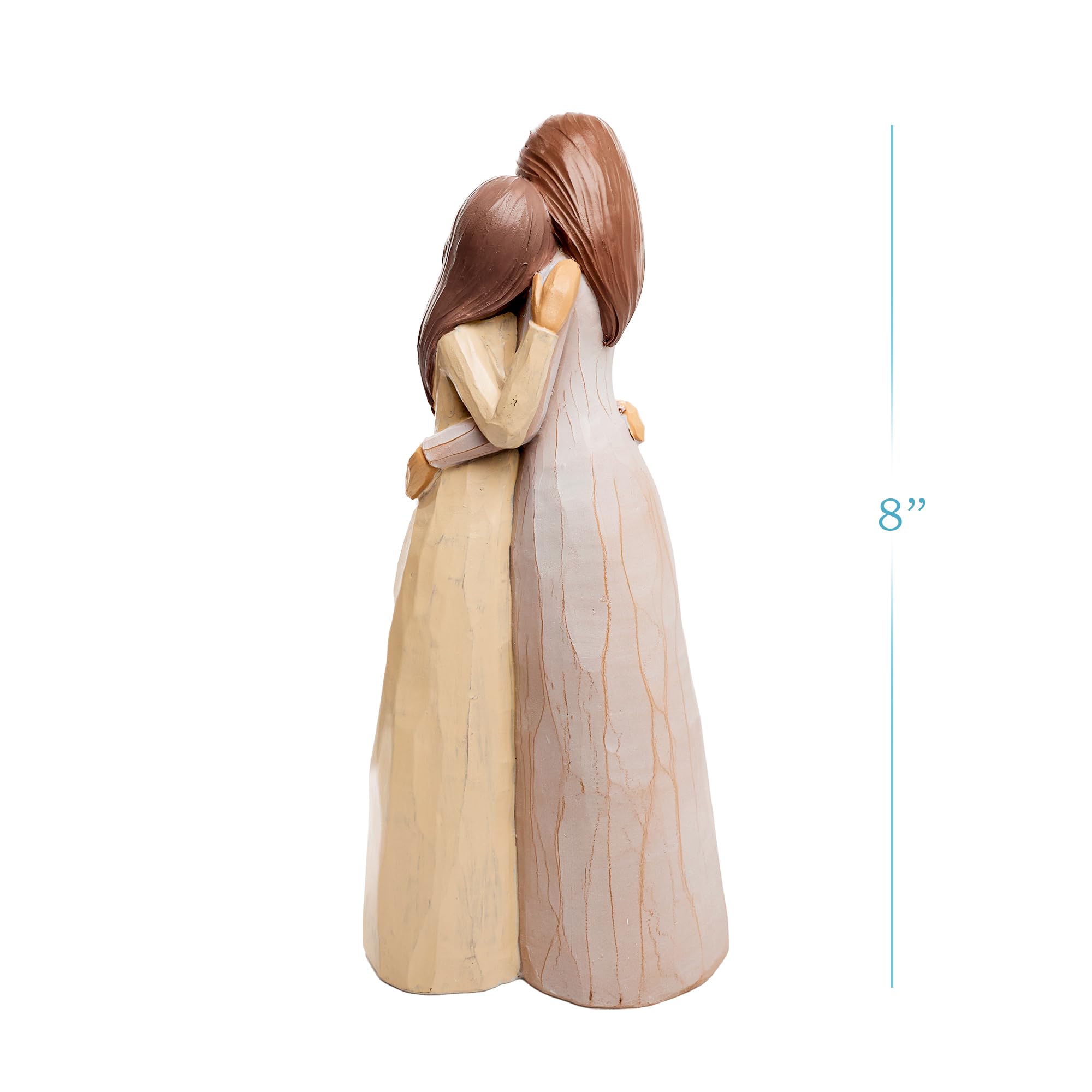UNO MAS UNO - Una Mama, Una Hija Madre e Figlia Figurine - Statua in Poliresina dipinta a mano - Regalo per mamma/figlia - Famiglia di colori rappresentativa